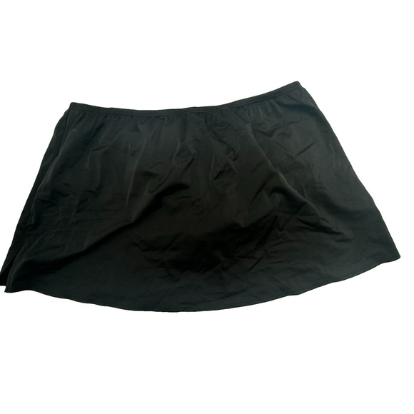 LANE BRYANT CACIQUE | Size 20 2X Black Stretch Side Slits Swim Skirt‎ Bottoms - Picture 2 of 7